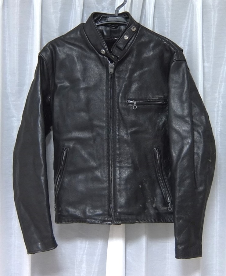  SCHOTT ショット 641SVS シングル レザーライダースジャケット 黒 38 立ち襟 ライナー付き 本革(ライダースジャケット)｜売買されたオークション情報、yahooの商品情報をアーカイブ公開 - オーク 男性用
