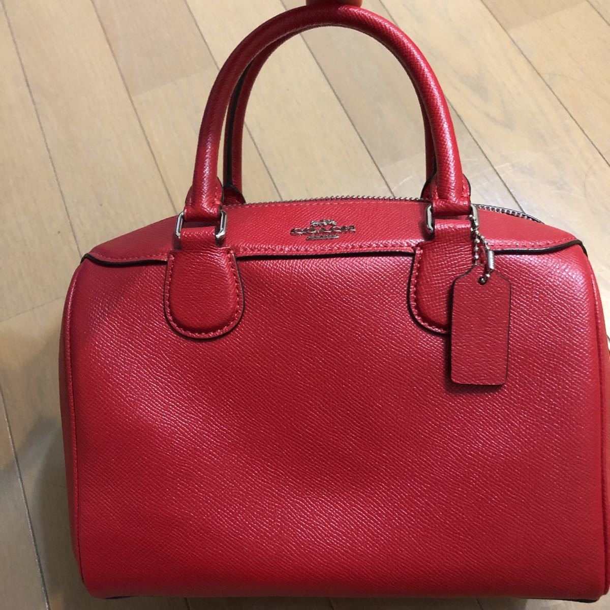 COACH コーチ ショルダーバッグ 2way レッド レザー ハンドバッグ 赤 