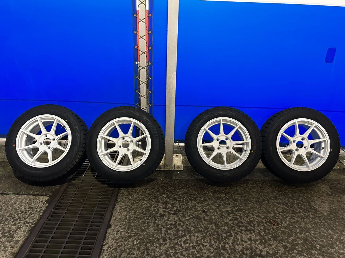 ヨコハマ ice GUARD7（195／60R15）ステルスレーシング スペック01（15inch 7j＋30 4h PCD100）スタッドレス4本セット 新品未使用品