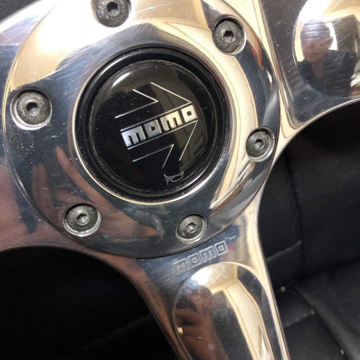 1円スタート MOMO ・モモチェルト・ウッドステアリング ・370mm 