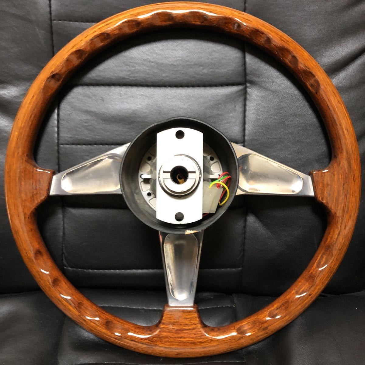 1円スタート MOMO ・モモチェルト・ウッドステアリング ・370mm 