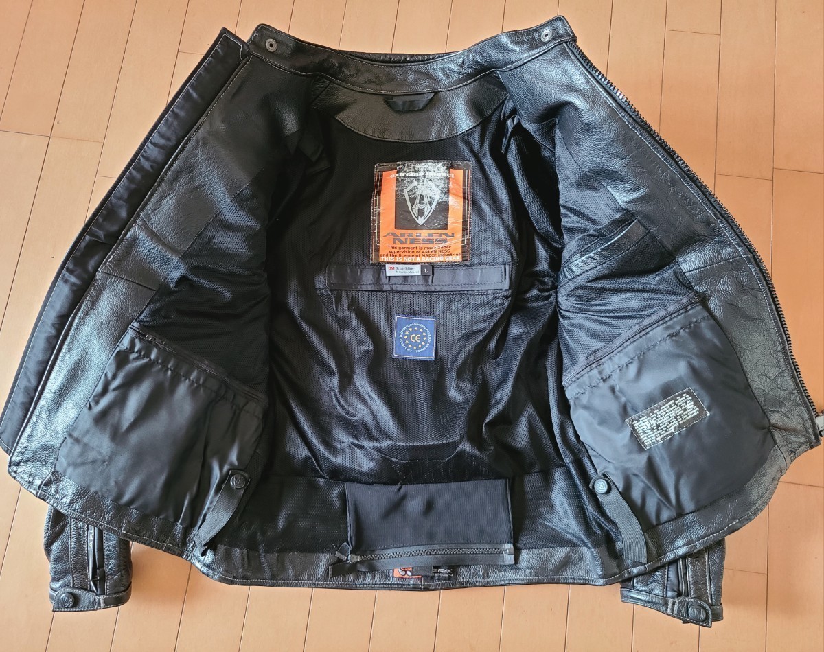 使用品】アレンネス ARLENESS レザージャケット・プロテクター付(肩