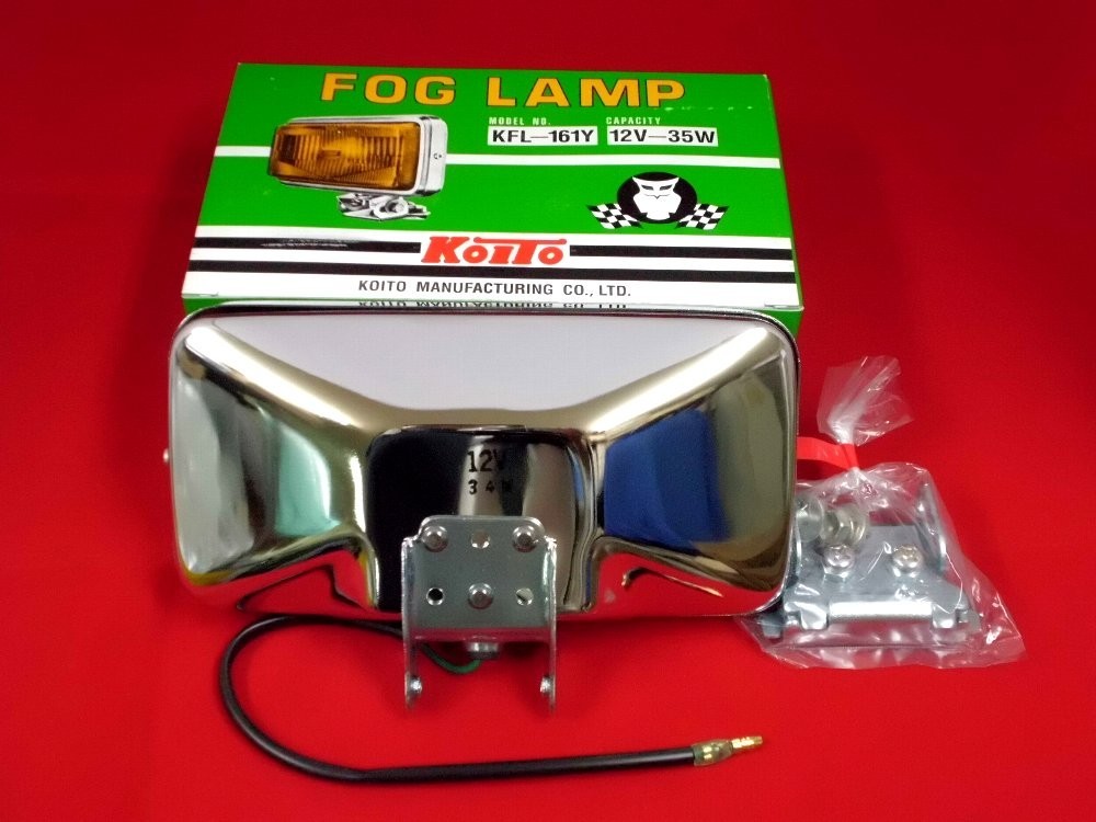 KOITO製角フォグランプ ウロコバイザー付 24V 2個組 KOITO製 バイザー