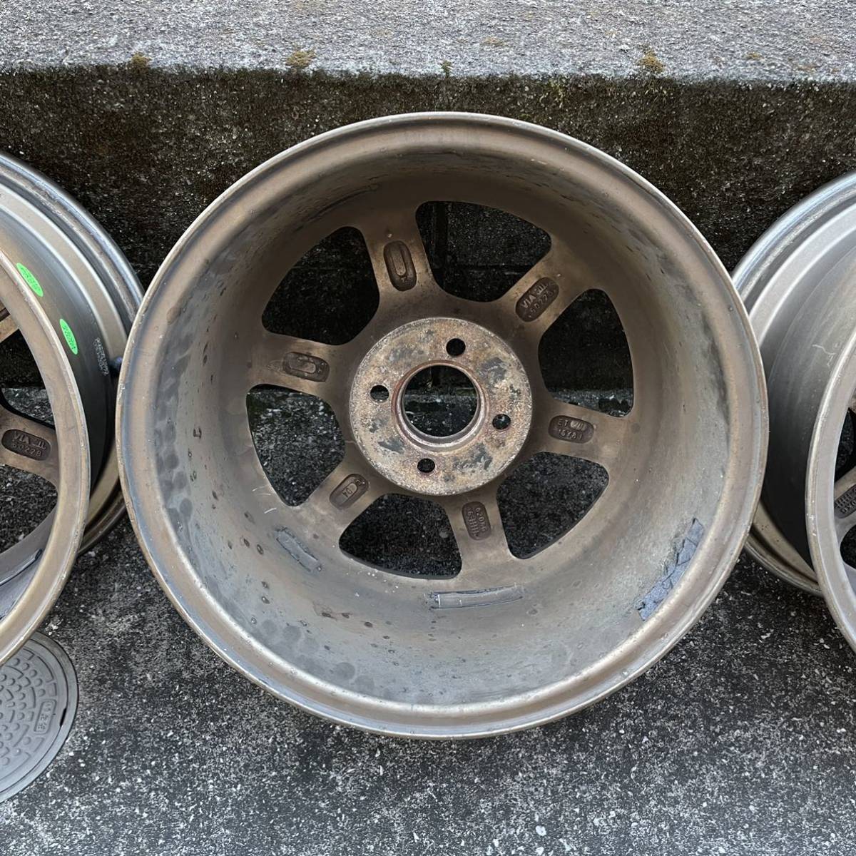 TE37 風 15インチ 8J +20? 28? 4本セット pcd100 4穴 シビック
