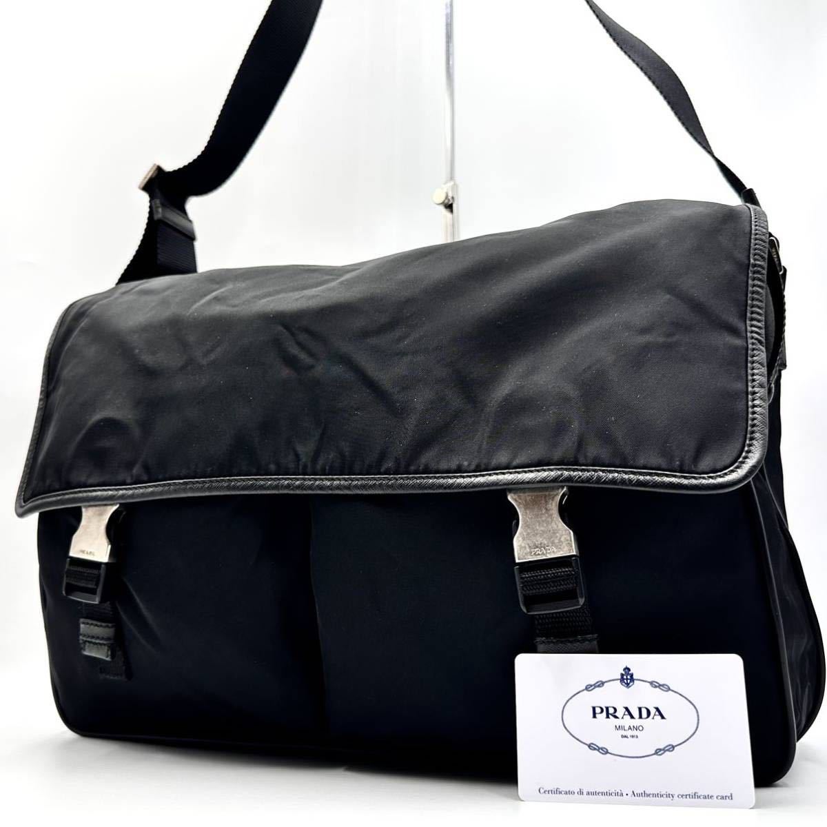 621【美品】PRADA プラダ ショルダーバッグ メッセンジャー ビジネス