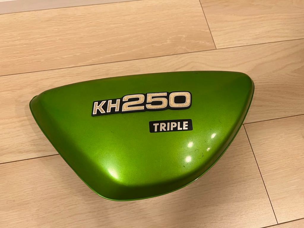 割れなし カワサキ KH250 KH400 純正サイドカバー 左 250ss 400ss 当時