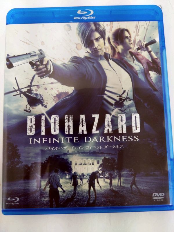 Y7-231029-8 バイオハザード：インフィニット ダークネス Blu-ray+DVD 中古品 CGアニメ BIOHAZARD INFINITE DARKNESS ステッカー付
