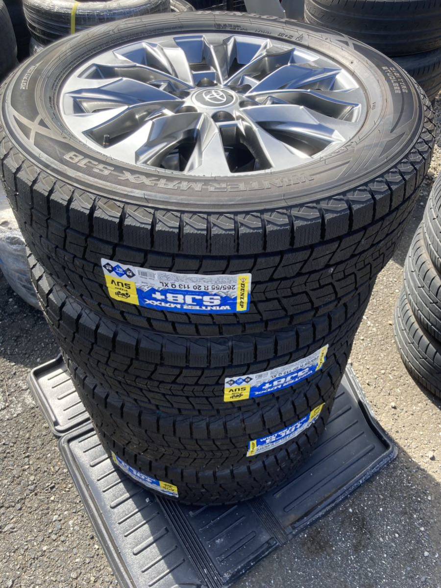 ランドクルーザー300 ランクル ホイール スタッドレス 4本セット 265/55R20 DUNLOP WINTER MAXX SJ8 ...