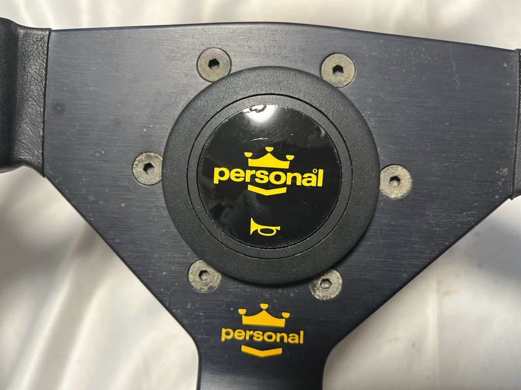 希少 当時物 personal パーソナル レザーステアリング ホーンボタン付