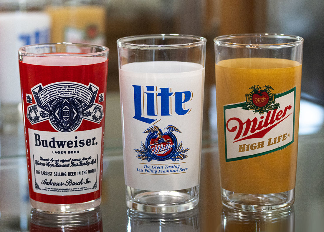 1960年～ バドワイザー ミラー ビール タンブラー ビアグラス 3個セット ビンテージ アメリカ 酒　