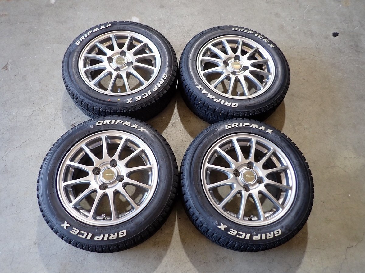 YS2396【送料無料165/65R14】ソリオ デリカD:2 ハスラーなどに 2021年製 中古スタッドレス ▼14×4.5J 100/4H ET38▼