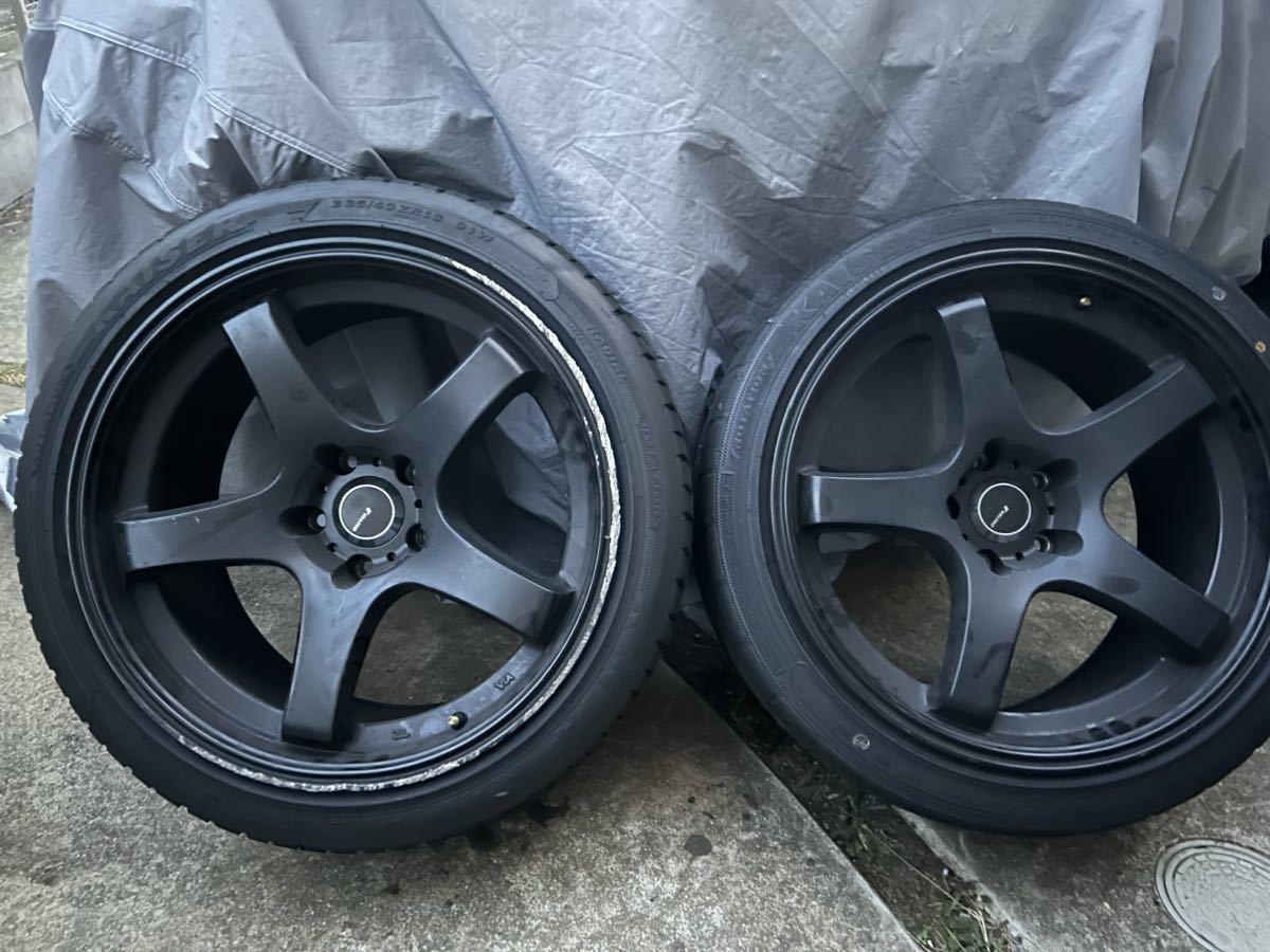 VALINO ヴァリノ×Advanti RACING GV330 ホイール 18インチ×9.5J +12 5H 114.3 黒 2本 ドリフトシルビアS13S14S15R32R33R34GTR