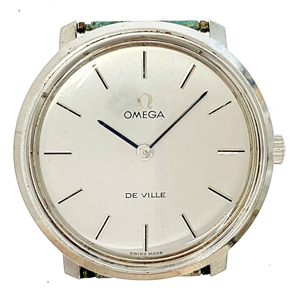 1円スタート】OMEGA オメガ TOOL104 デビル SS シルバー文字盤 手巻き