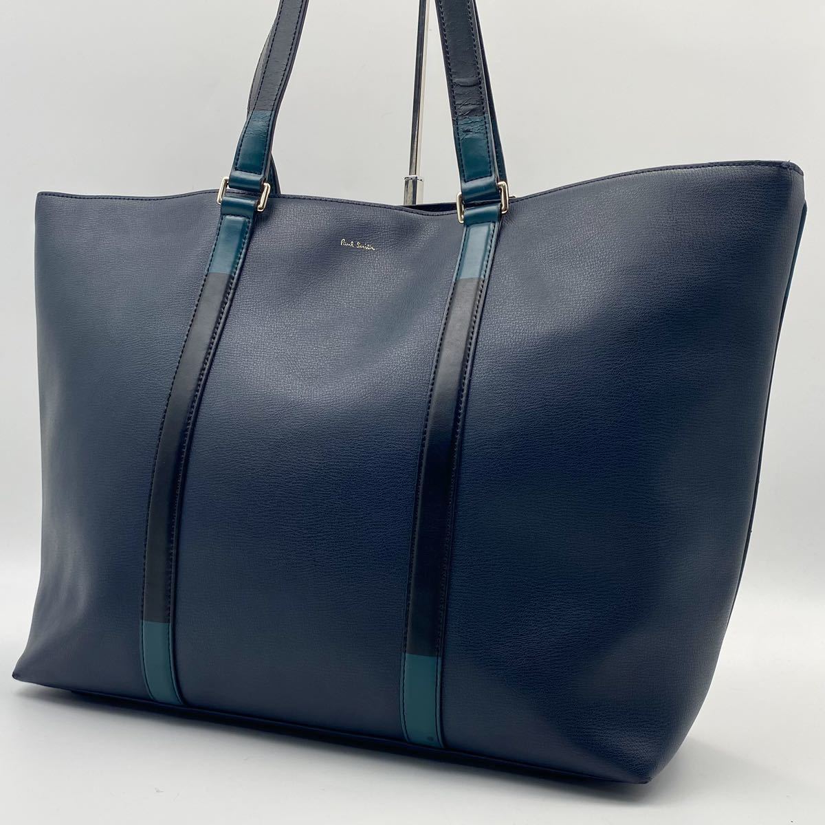 1円【大人気!】Paul Smith ポールスミス トートバッグ ネイビー 紺色