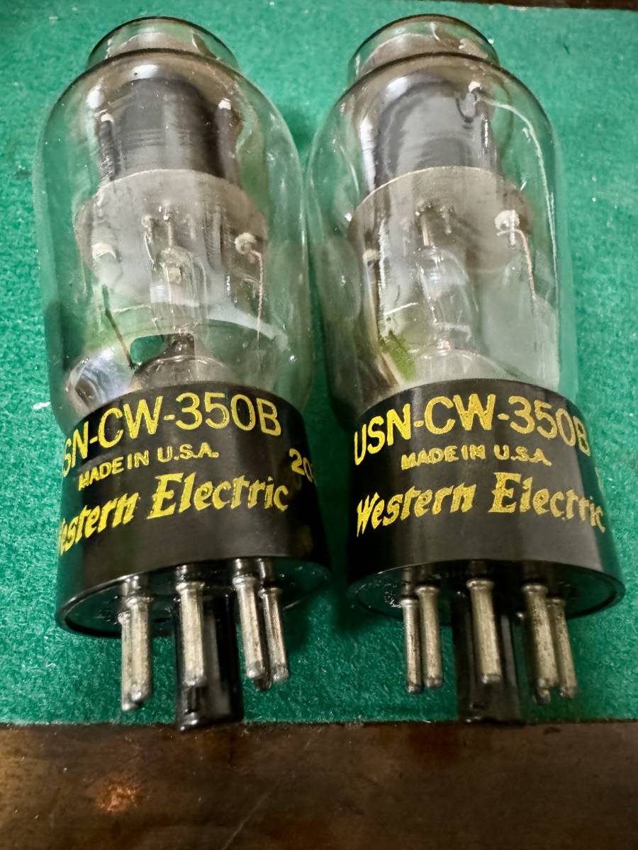★最初で最後の最初期マッチドペア★Western Electric 350B★極ペア★ロットナンバー 202 & 203★USN軍仕様★ウェスタンエレクトリック★WE