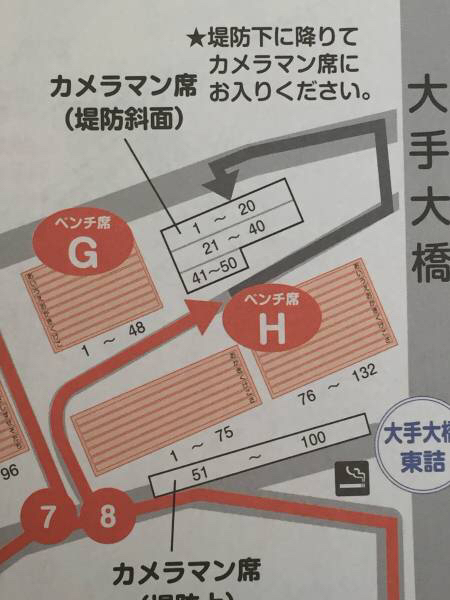長岡花火大会 8/3 右岸ベンチチケット Gブロック最前列