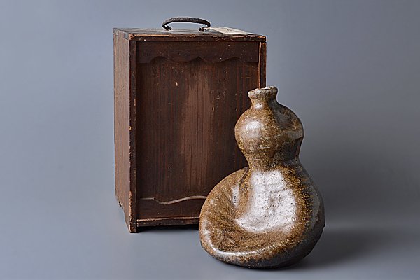 t-k148▽良▽備前瓢型瓶 検 古美術骨董品室町時代江戸時代明治時代