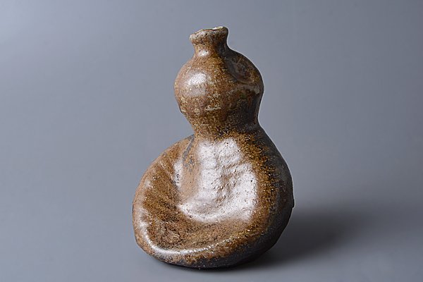 t-k148▽良▽備前瓢型瓶 検 古美術骨董品室町時代江戸時代明治時代