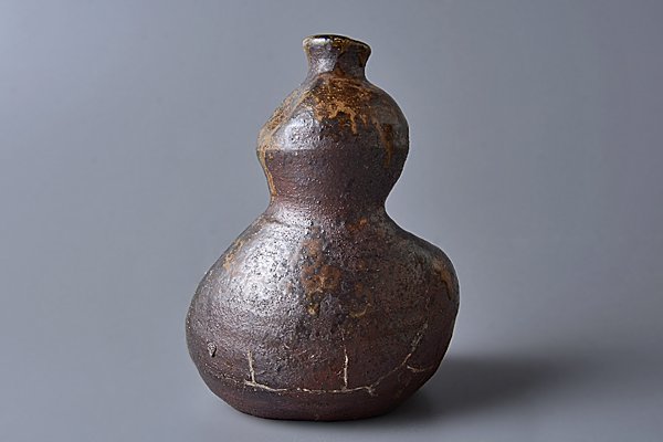 t-k148▽良▽備前瓢型瓶 検 古美術骨董品室町時代江戸時代明治時代