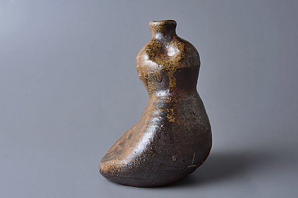 t-k148▽良▽備前瓢型瓶 検 古美術骨董品室町時代江戸時代明治時代
