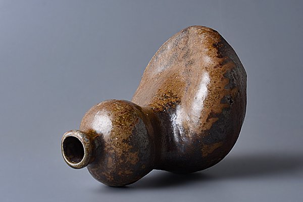 t-k148▽良▽備前瓢型瓶 検 古美術骨董品室町時代江戸時代明治時代