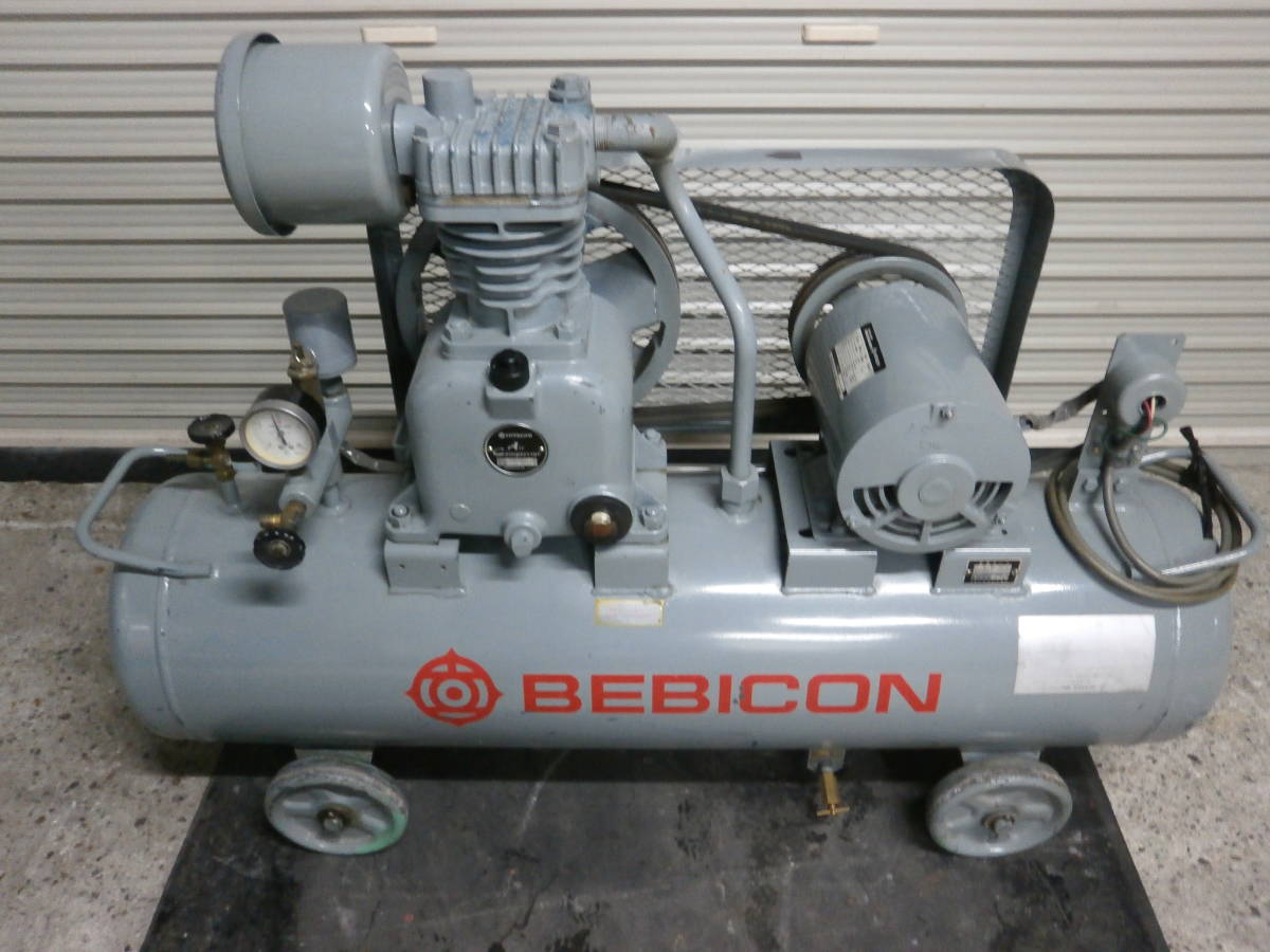 コンプレッサー 3相200V 日立 1.5P-9.5T 200V3相 1.5kw エアーコンプレッサー（C441） 【公式