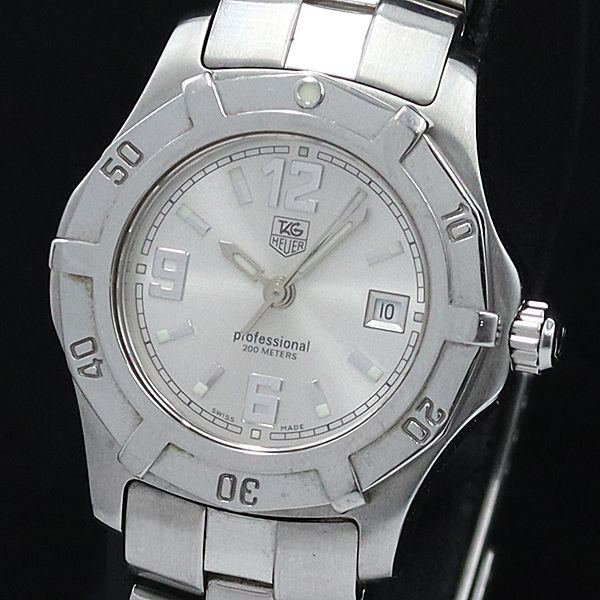 超激得，正規品 1円 稼働 良品 タグホイヤー QZ WN1310-0 プロフェッショナル200M デイト シルバー文字盤 レディース腕時計 5656200YSD(タグ・ホイヤー)｜売買されたオークション情報、yahooの商品情報をアーカイブ その他