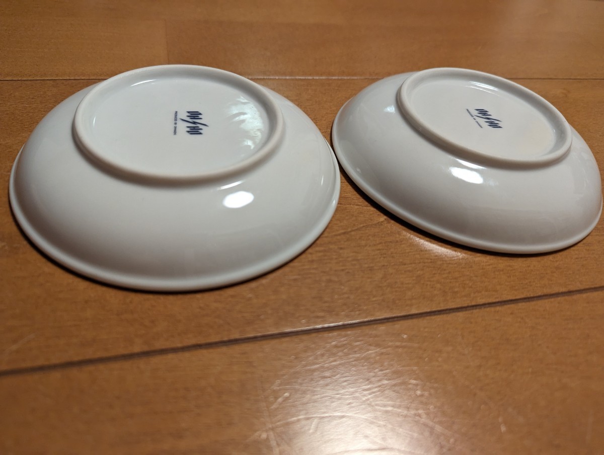 非売品　餃子の 王将　50周年記念 小皿 2枚set　直径12cm 陶器製 お皿　ギョーザ　餃子 タレの 器　中華料理 中華食器 レトロ_3