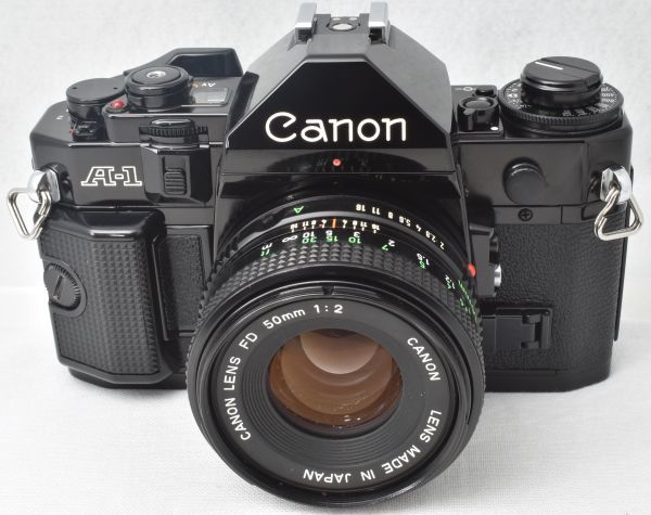 整備済/機能性能検査済】Canon A-1 ブラック＋NFD 50mmF2 P，S，A機能
