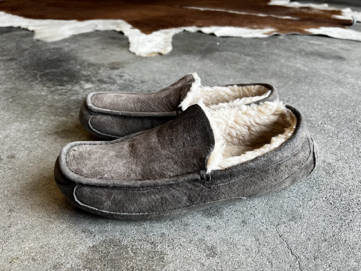 Ugg ムートンスリッポン w b UGG リアル ムートン ローファー ブーツ 