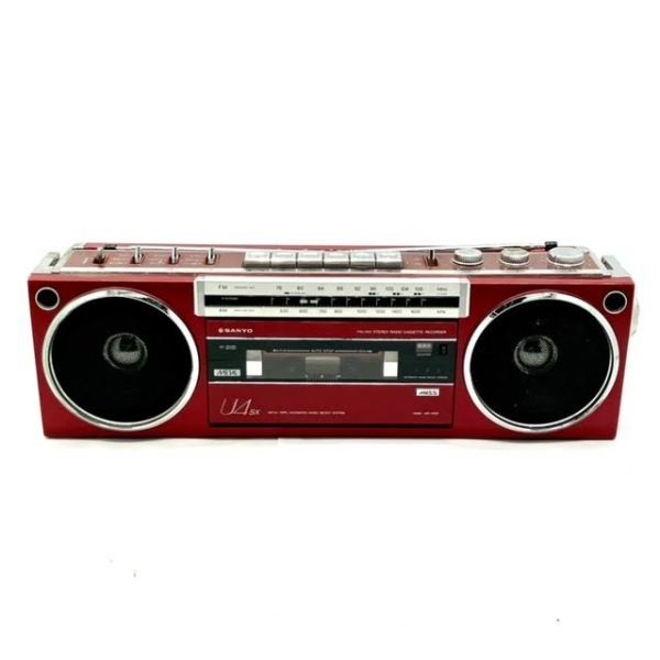 オーディオ機器 希少カラー SANYO ラジカセ MR-F10 ラジオ カセット