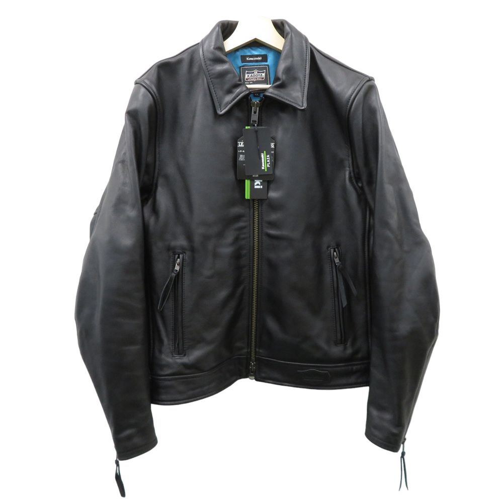 1円】【新品】KADOYA カドヤ ×KAWASAKI レザージャケット ライダース