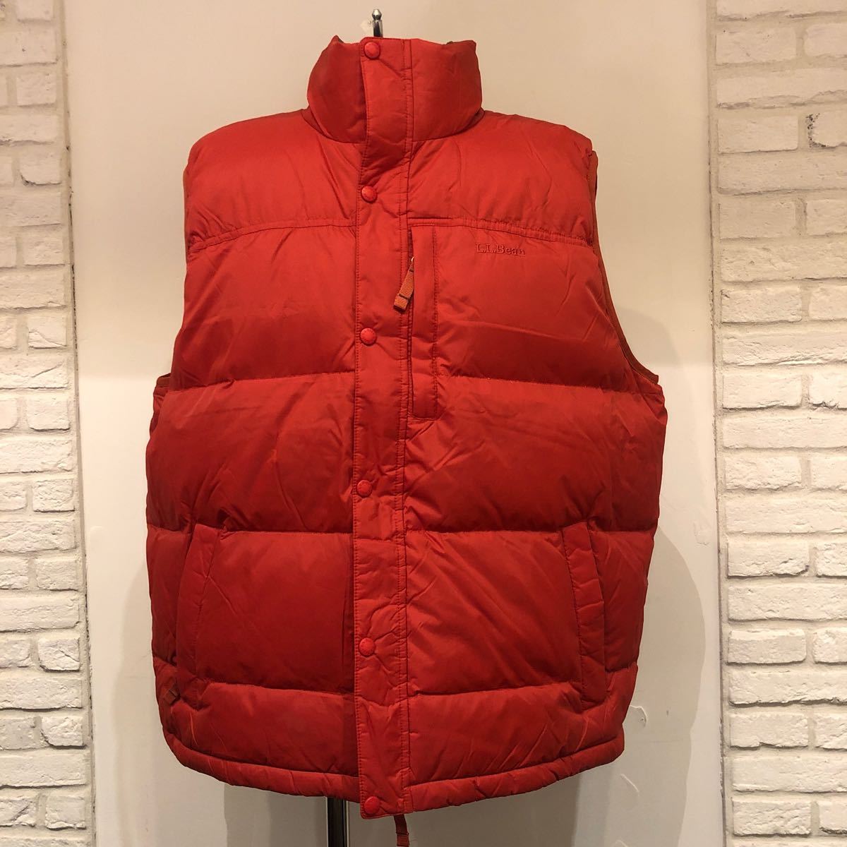 L.L.Bean ダウンベスト 赤 XLサイズ グースダウン アウター エルエル
