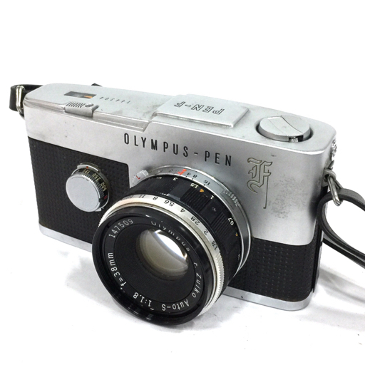 OLYMPUS PEN-F F.ZUIKO Auto-S 1:1.8 38mm 一眼レフ フィルムカメラ マニュアルフォーカス QC074-25
