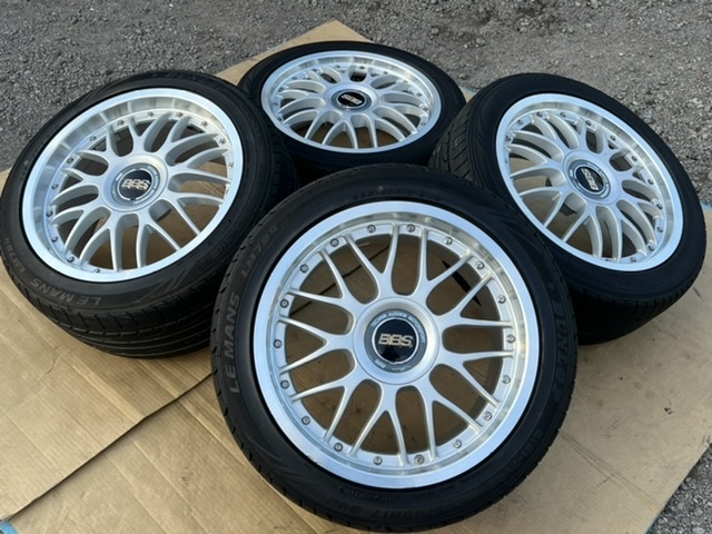 RS ホイールタイヤセット ホイール付タイヤ4本セット BBS RS FORGED 17×9J+48 17×8J+42 PCD114