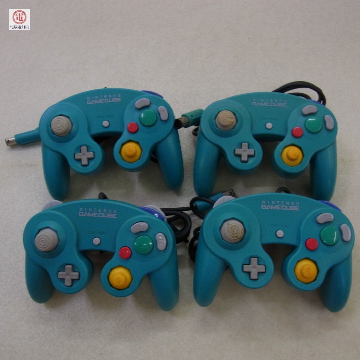 GC ゲームキューブ コントローラ DOL-003 エメラルドブルー まとめて4個セット 任天堂 NINTENDO 現状品【10