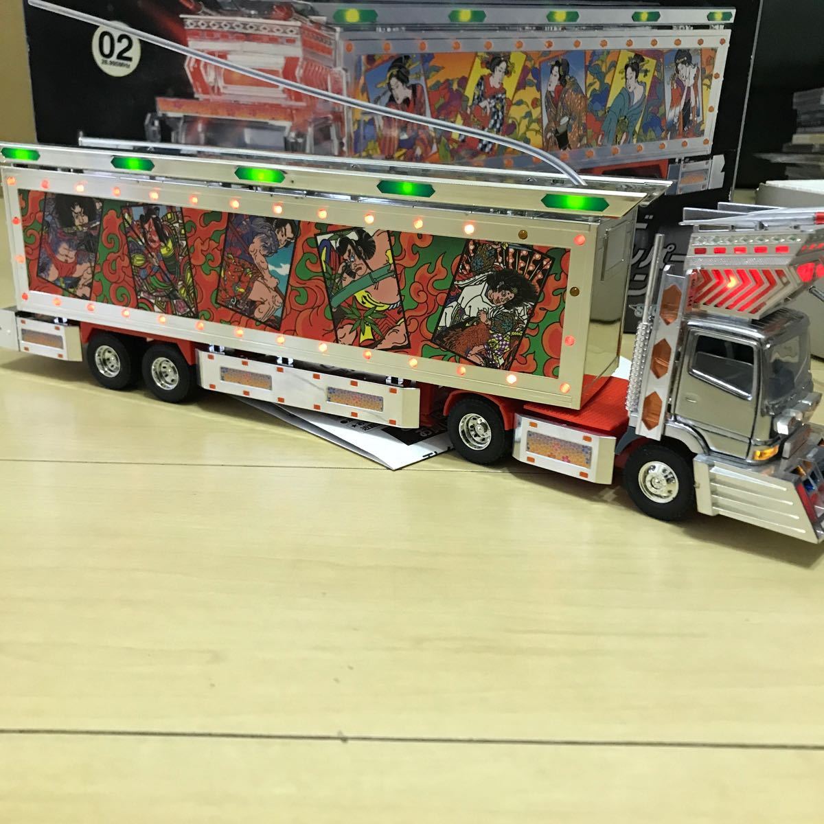 稼働品/ラジコン/RCデコトラ/帝王/限定フルメッキタイプ/塗装済完成品