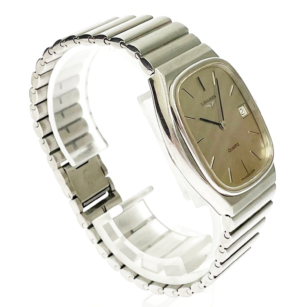 1円スタート】LONGINES ロンジン SS シルバー文字盤 クオーツ ボーイズ