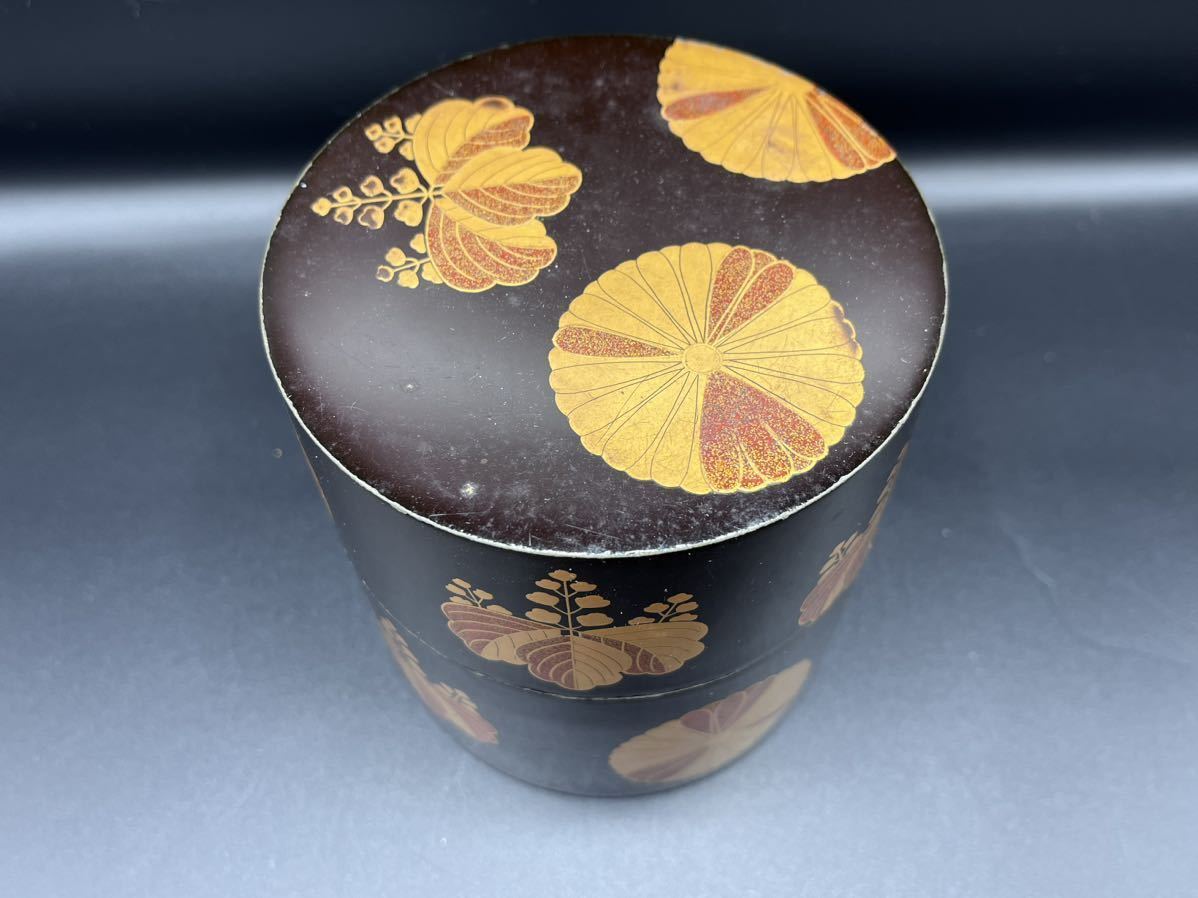 つ）錫 ①高さ約11.3cm重さ約1238.6g／②高さ約10.3cm重さ約742.6g 茶