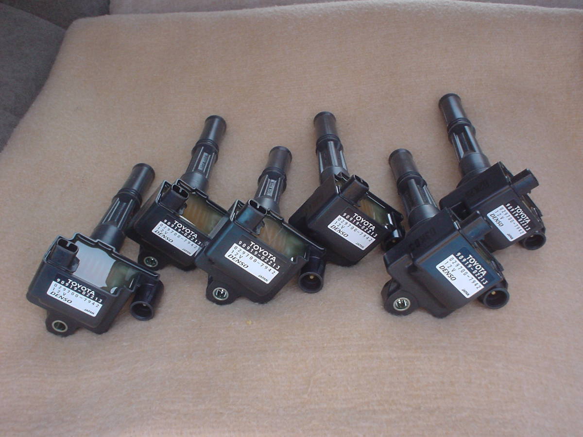 【最終】トヨタ純正部品 1GZ-FE純正イグニッションコイル 1台分6本セット未使用 デンソー製 トヨタセンチュリーGZG50 平成17年1月～22年8月