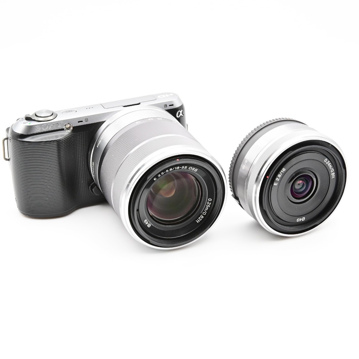 SONY NEX-C3D ダブルレンズキット ホワイト バッテリー2個&ストラップ
