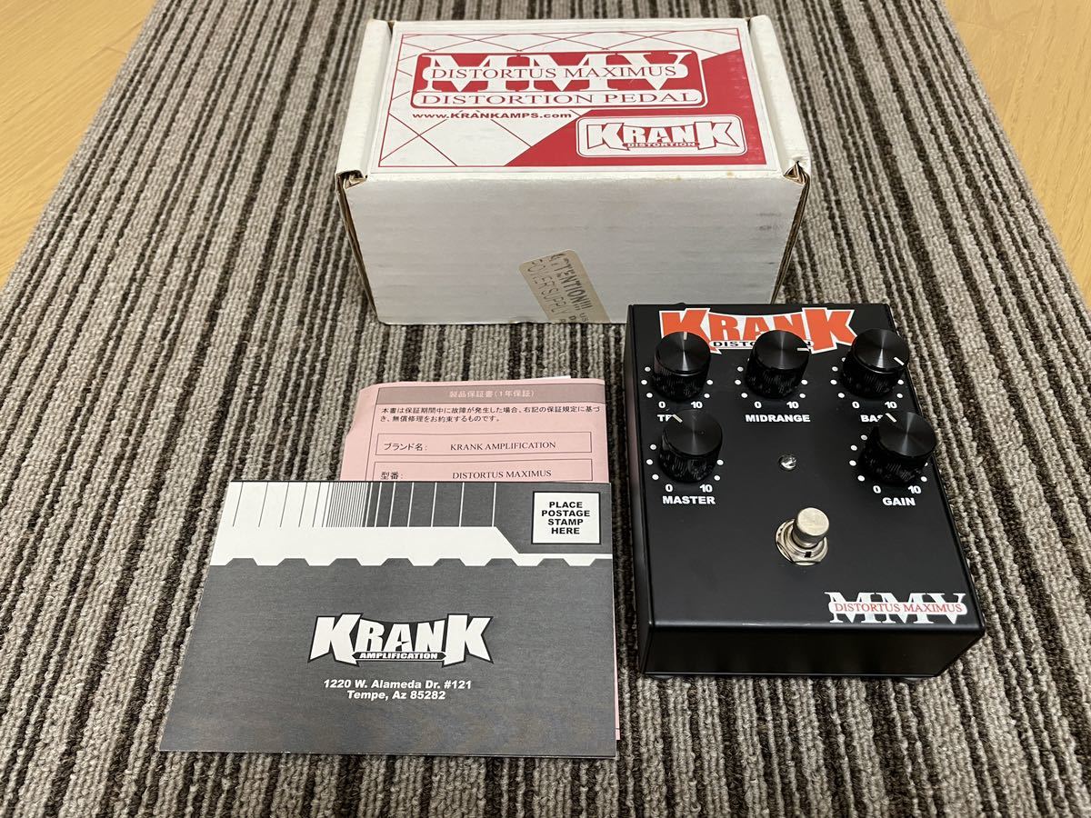 KRANK DISTORTUS MAXIMUS ハイゲイン Maximus Distortus Krank Pedal