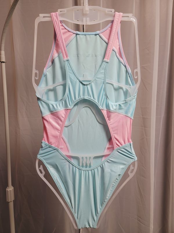 A-07 Pharfaite製 SGS素材 クロッチレスクロスバック競泳水着 サイズ