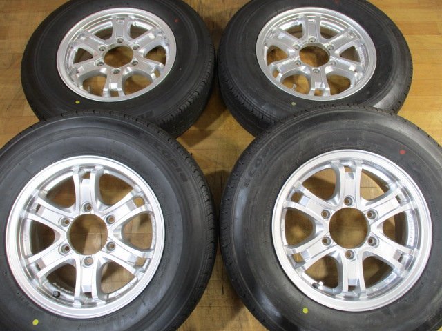 新車外しタイヤ付き 2022年 バリ山 イボ付き NV350 キャラバン Weds ホイール 4本 6H-139.7 15インチ 195/80R15 107/105N LT ブリヂストン