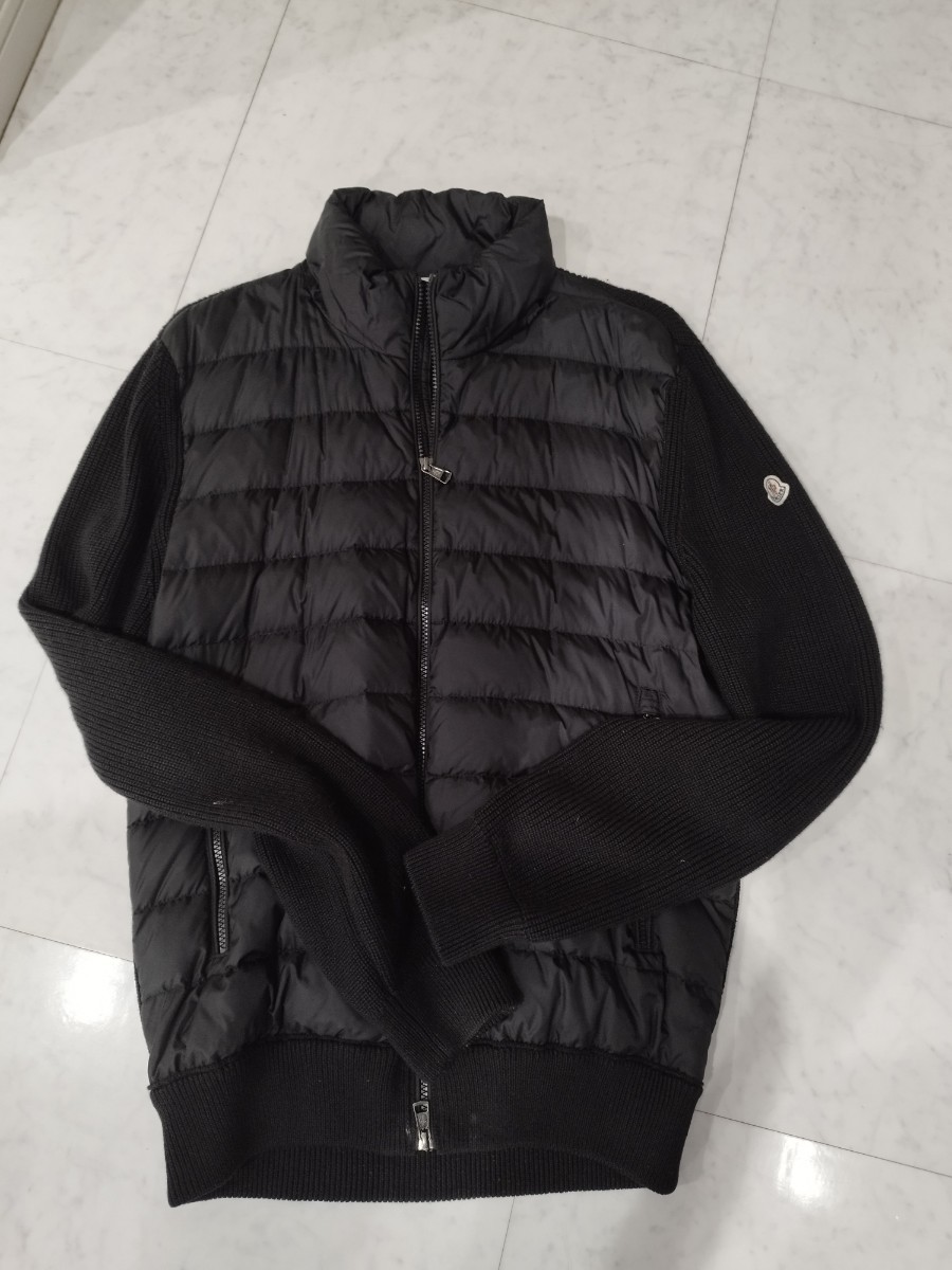 モンクレール MONCLER ブラック ニット ダウン ハイブリッド 【公式通販】