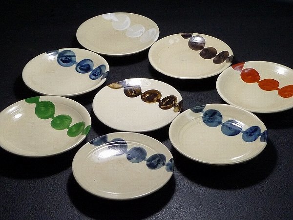 ▲602172*11▲京都・都おどり・歌舞會/永楽など・小皿8点・菓子皿 団子皿・都をどり・銘々皿・京焼清水焼・茶席