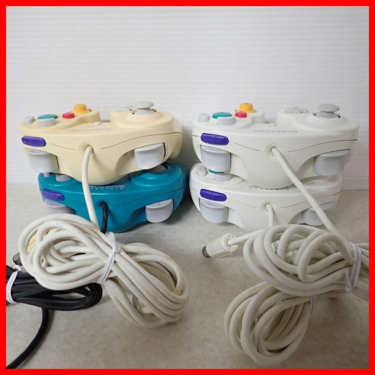 動作品 GC ゲームキューブ コントローラ エメラルドブルー/ホワイト