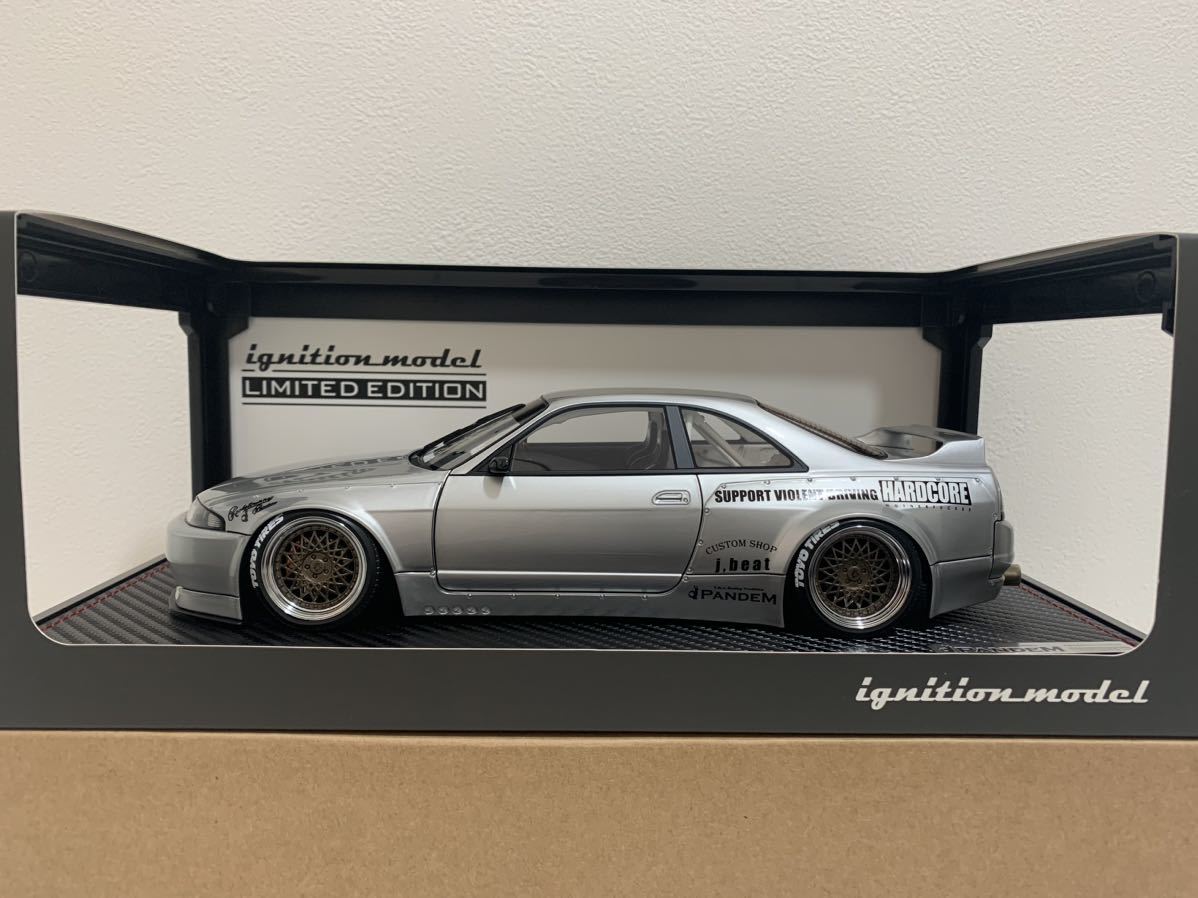 73 Accensione El 1/18 PANDEM GT-R BCNR33 Siler 3031 Miniatura
