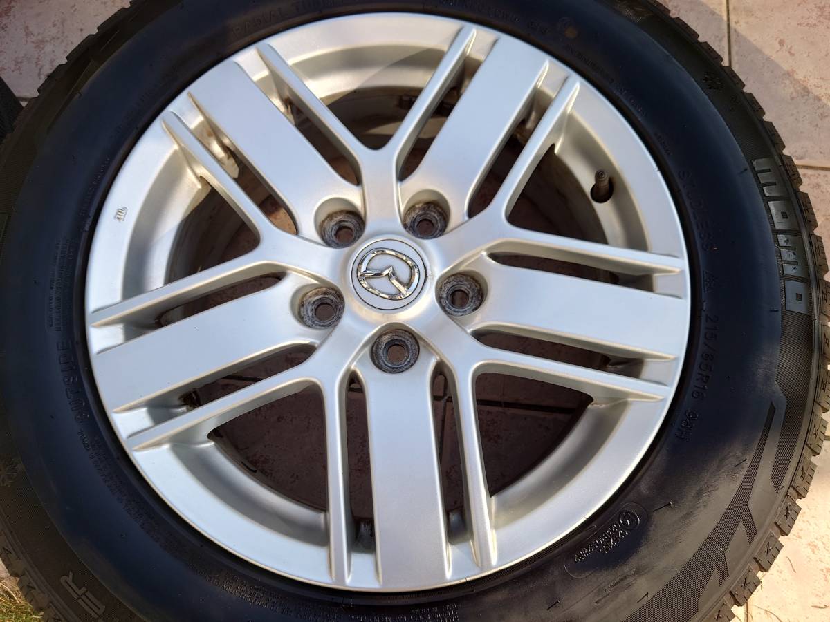 マツダ MPV LY3P 16インチ純正ホイールスタッドレス4本セットの入札