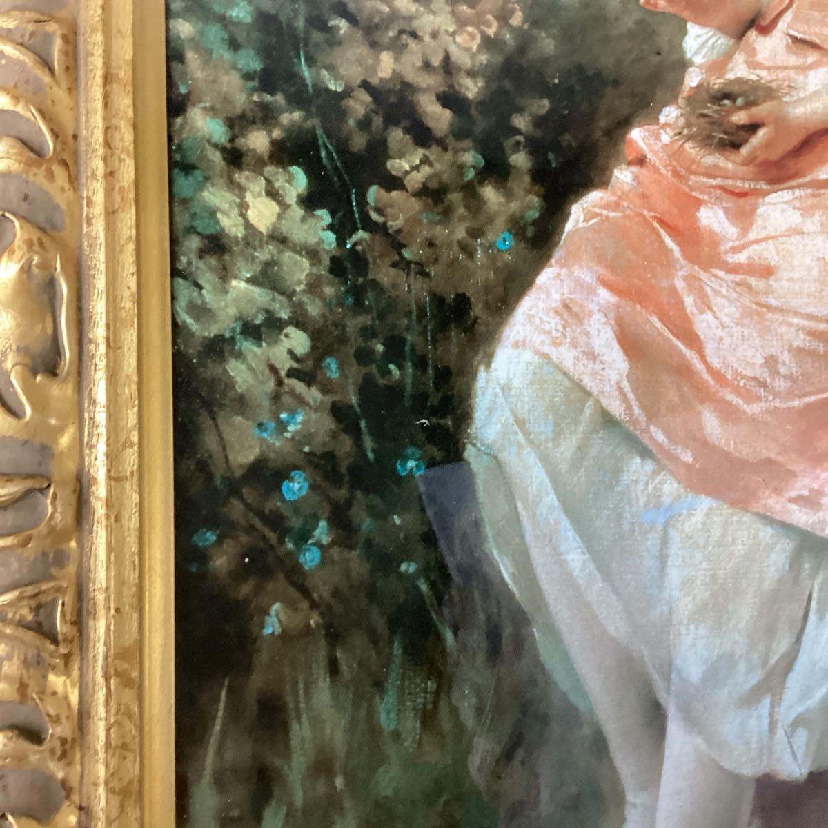 シャルル・ シャプラン 鳥の巣を持つ女 油彩 複製絵 - メルカリ